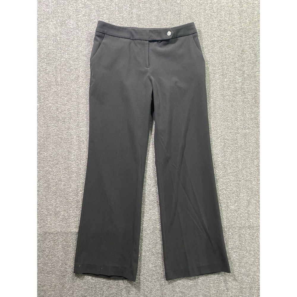 Calvin Klein Black Flare Leg Dress Pants Office Trousers Professional Size 8P